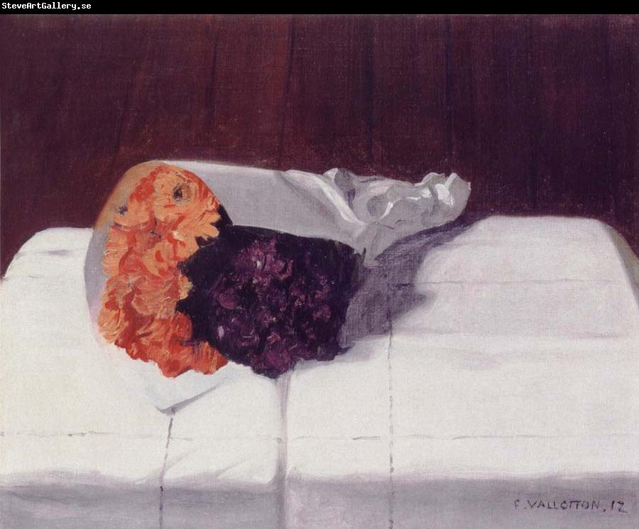 Felix Vallotton Still life with Bouquet of Marigolds and Violets